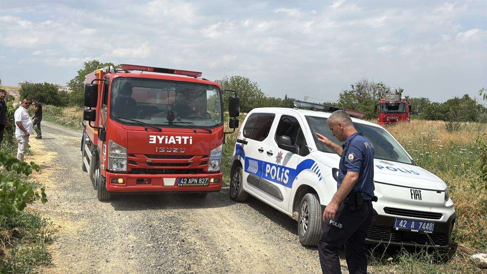 Konya’da yangın paniği! Alevler evlere doğru ilerledi 5
